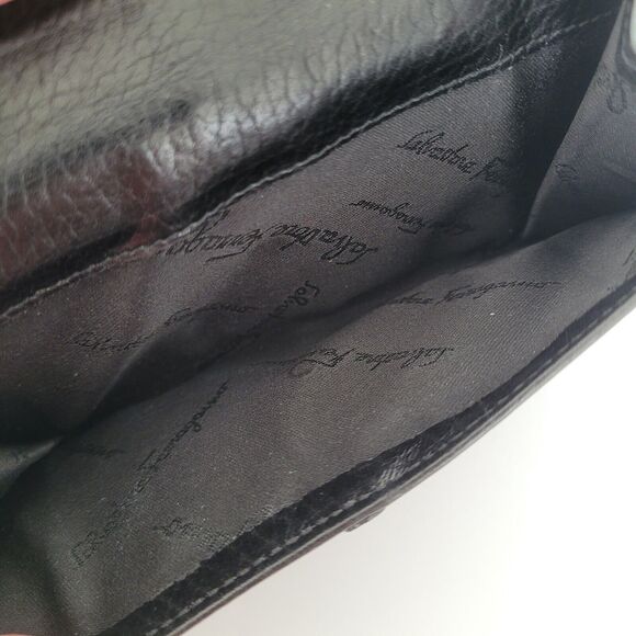 Salvatore Ferragamo Wallet Medium Black Unisex Classic Bifold Buckle Quality - Picture 9 of 15